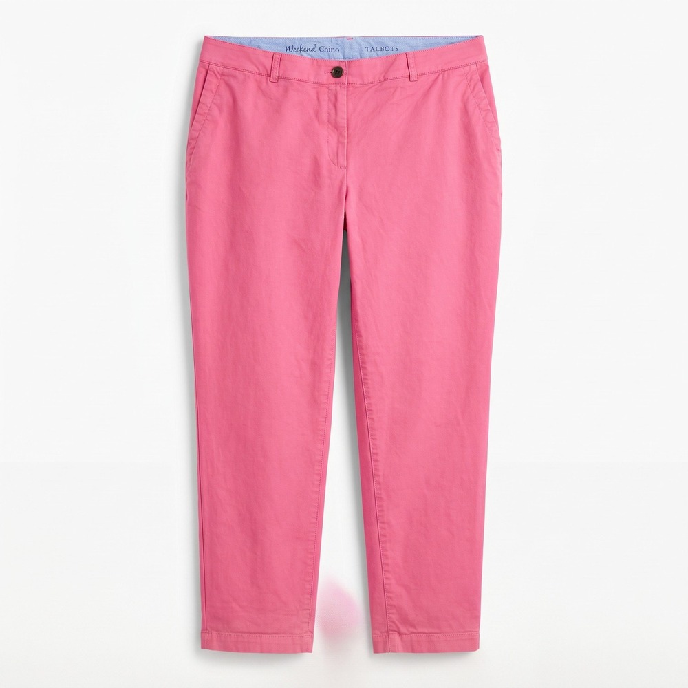 Talbots 16W Pink The Weekend Chino Pants Womens Preppy Casual